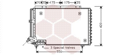 VAN WEZEL Конденсатор, кондиционер 59005082